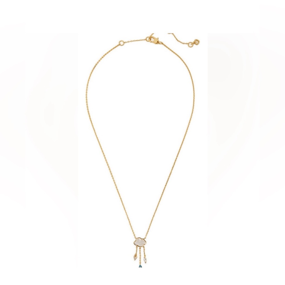 kate spade Wishes Cubic Zirconia & Mother of Pearl Cloud necklace NWT - Picture 4 of 7